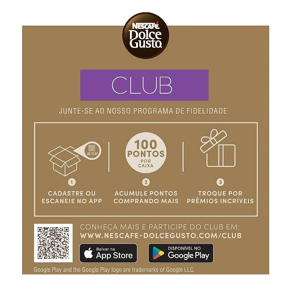 Cápsulas de Bebida Alpino Chocolate Descafeinado Caixa com 10 Unidades Dolce Gusto