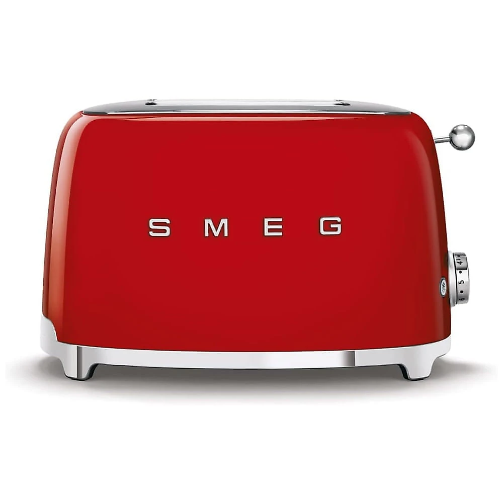 Conjunto Smeg Retro: Cafeteira de Filtro e Torradeira de 2 Fatias Vermelha