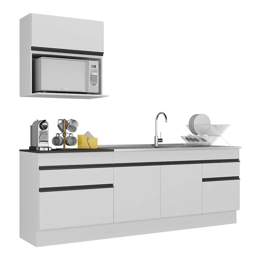 Armário De Cozinha Compacta Mp2110.964 Branco/preto