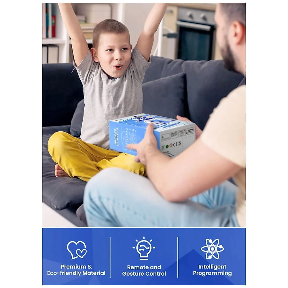 Brinquedo Robô para Crianças, Robô Inteligente Programável de Controle Remoto com Movimentos Andantes e Dançantes e Sensor de Gestos, EduCuties