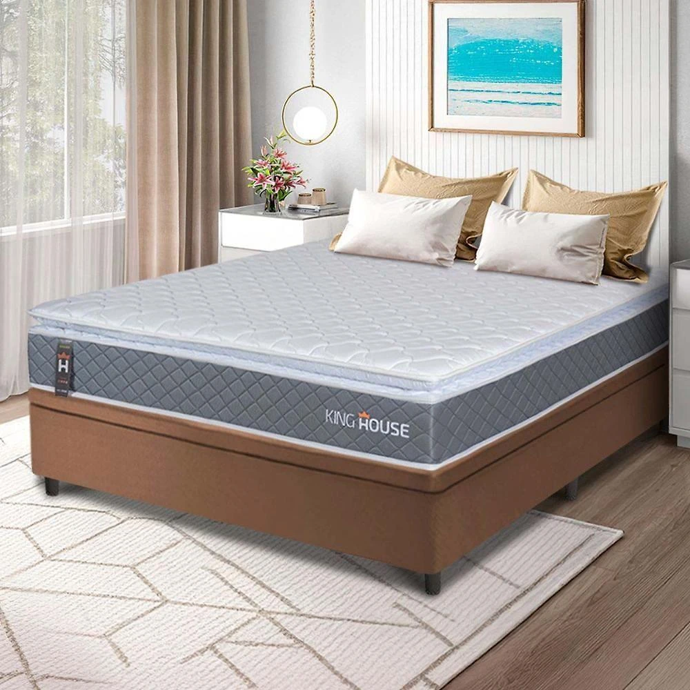 Cama Box Baú Luanda Espuma D28 Casal 138x188 King House