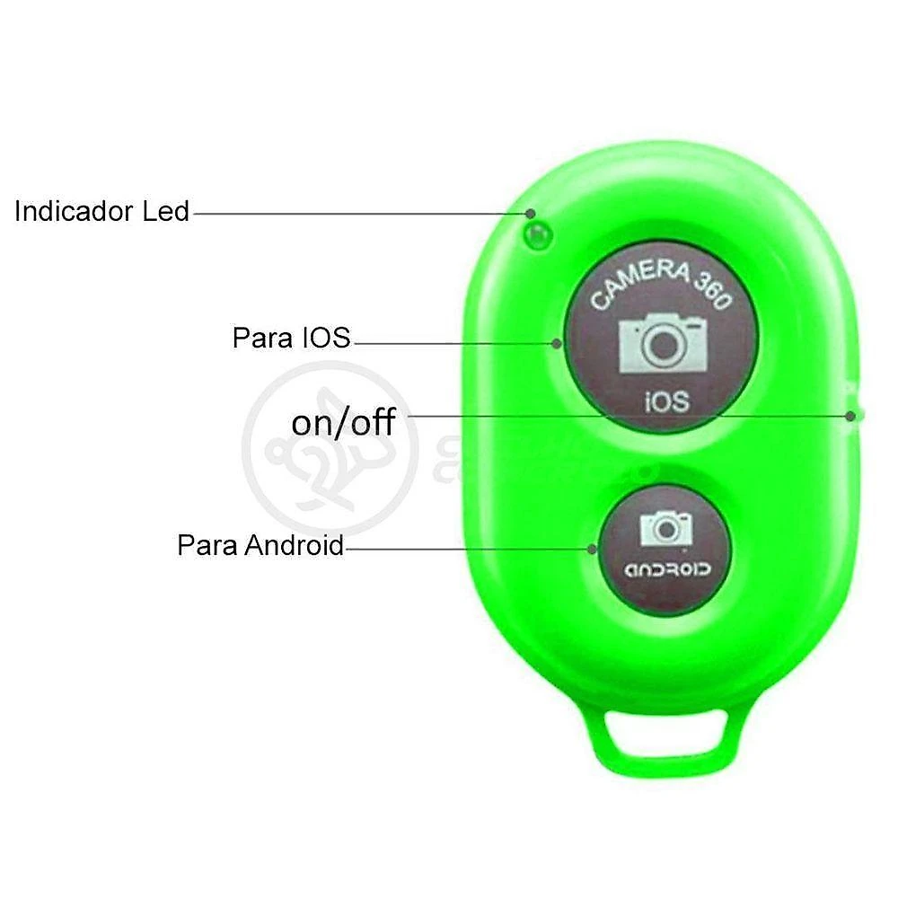 Controle Remoto Disparador De Fotos Bluetooth Selfie - Verde