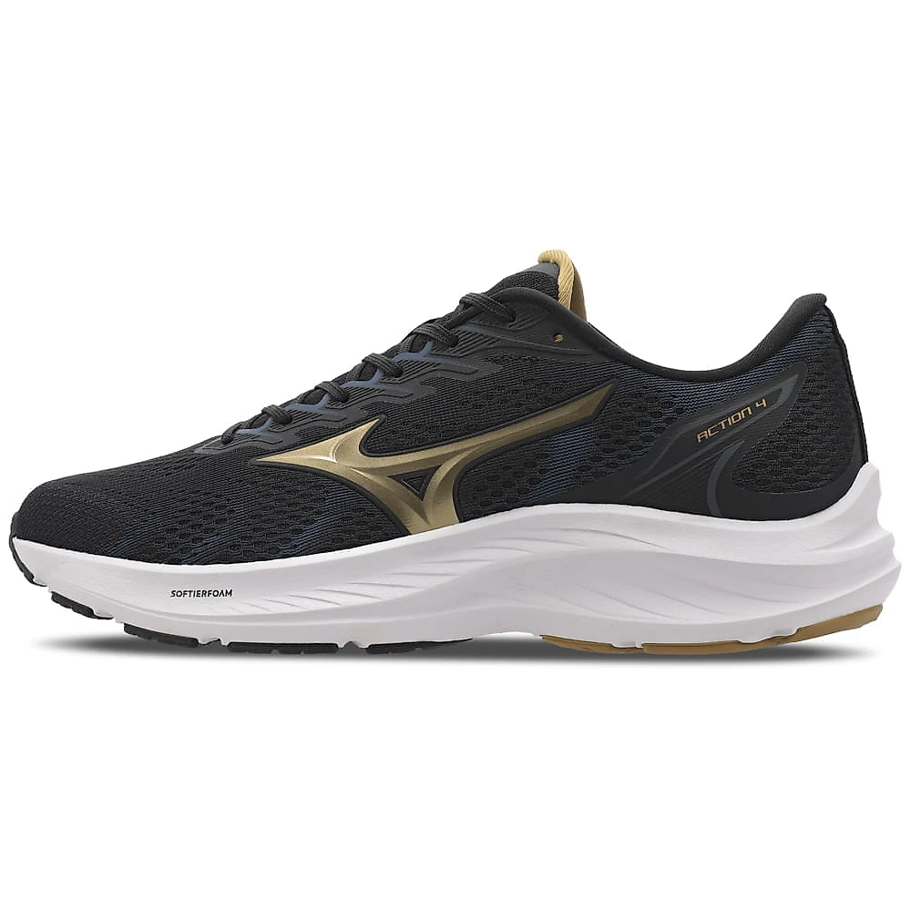 Miniatura Tênis de Corrida Masculino Mizuno Action 4 Preto - 38