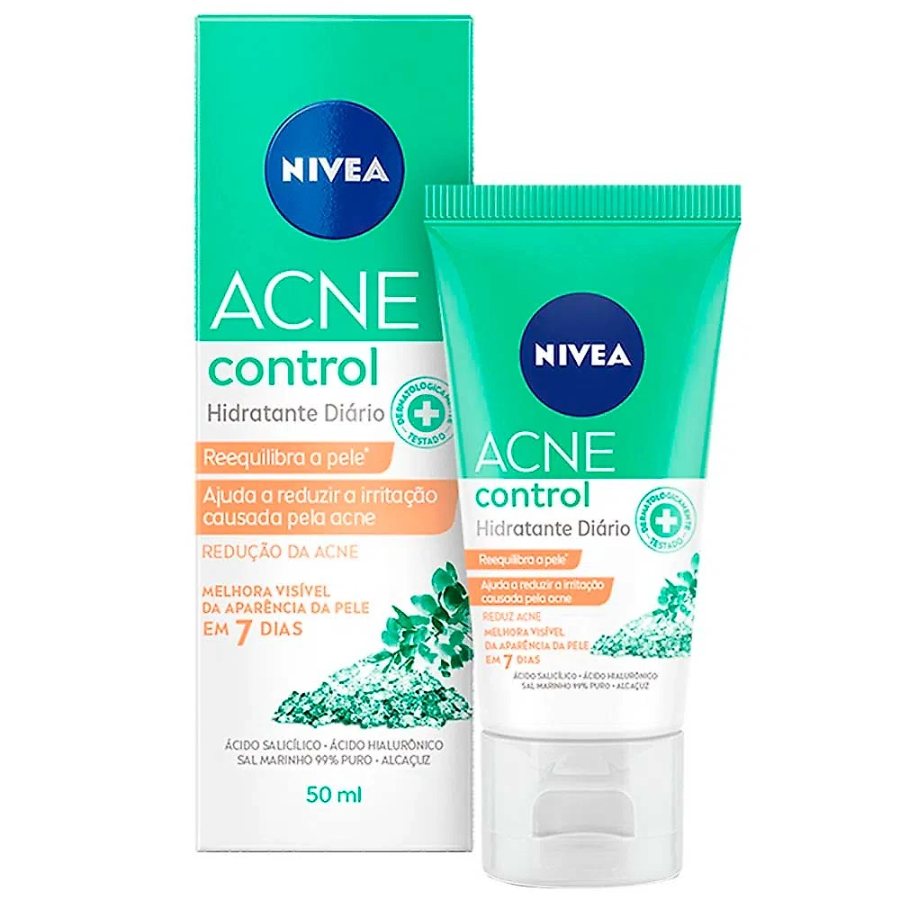 NIVEA Acne Control Kit – Esfoliante Facial 75ml + Tônico Facial 200ml + Hidratante Facial 50ml Kit