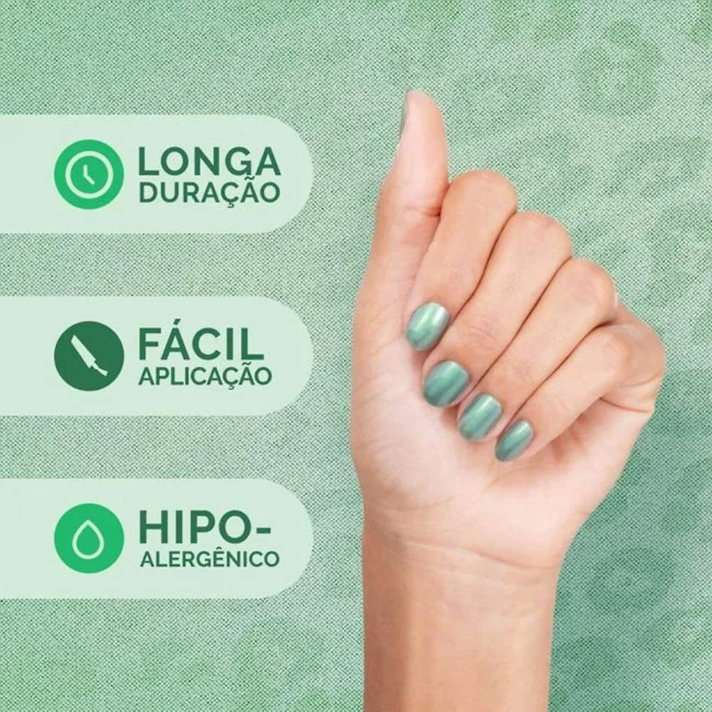 Miniatura Esmalte Verde Água Risqué Chilli Beans Efeito Cor Verdelírio 8ml