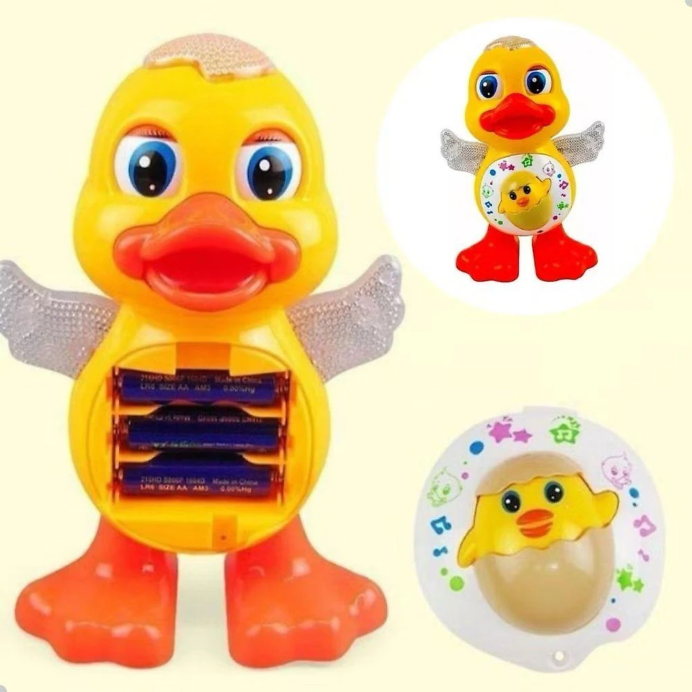 Brinquedo Infantil Pato Dançarino Musical com Luzes e Movimentos Amarelo OEM