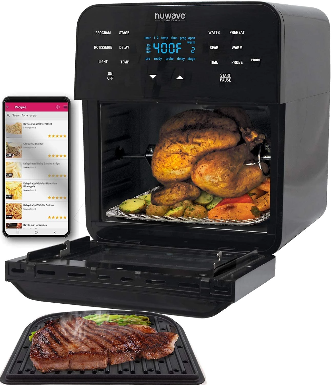 NuWave Brio Fritadeira Elétrica AirFryer Capacidade 15L com