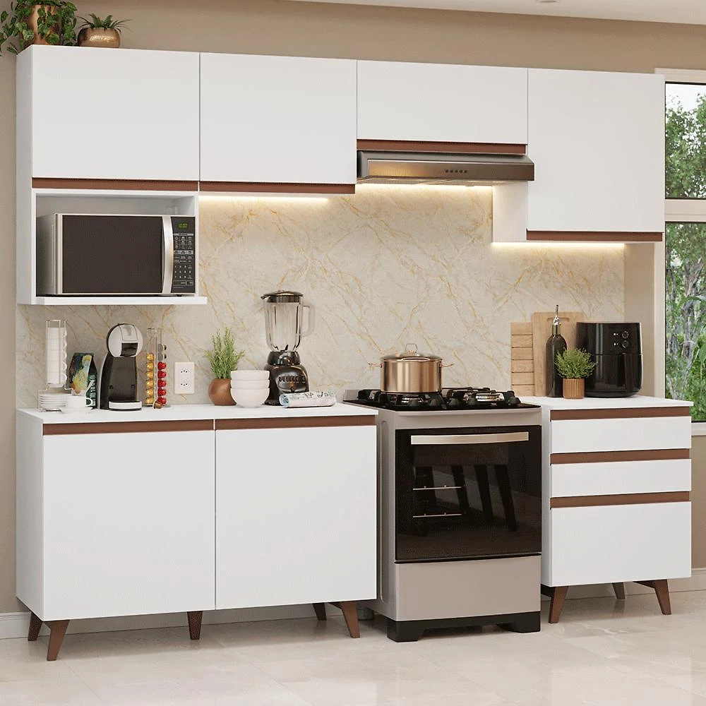 Armário de Cozinha Completa 250cm Reims Madesa 09