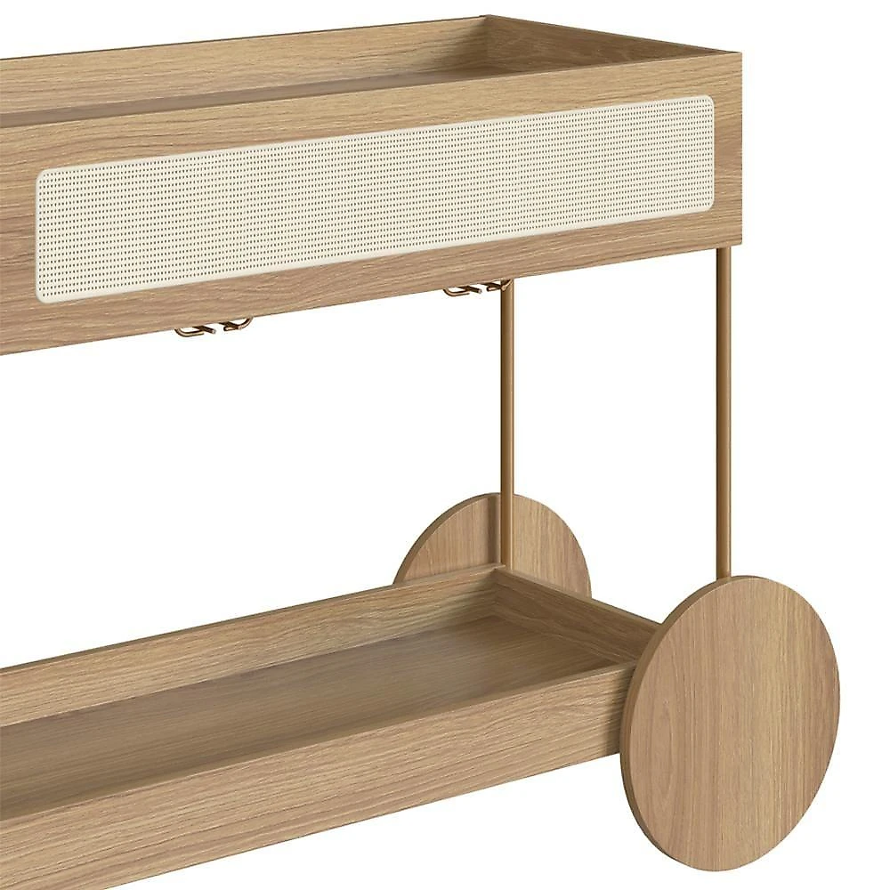 Carrinho Bar Porta Taças 110 Cm Pes Metal Oslo 28964 Hanover Artesano Hanover