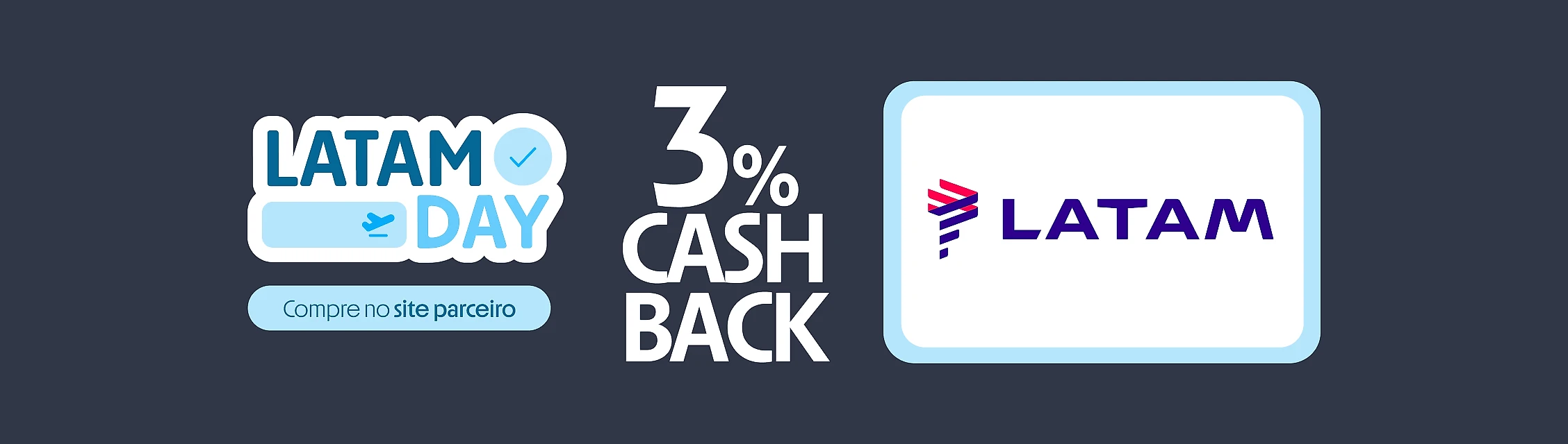 Viagens até 3% de cashback