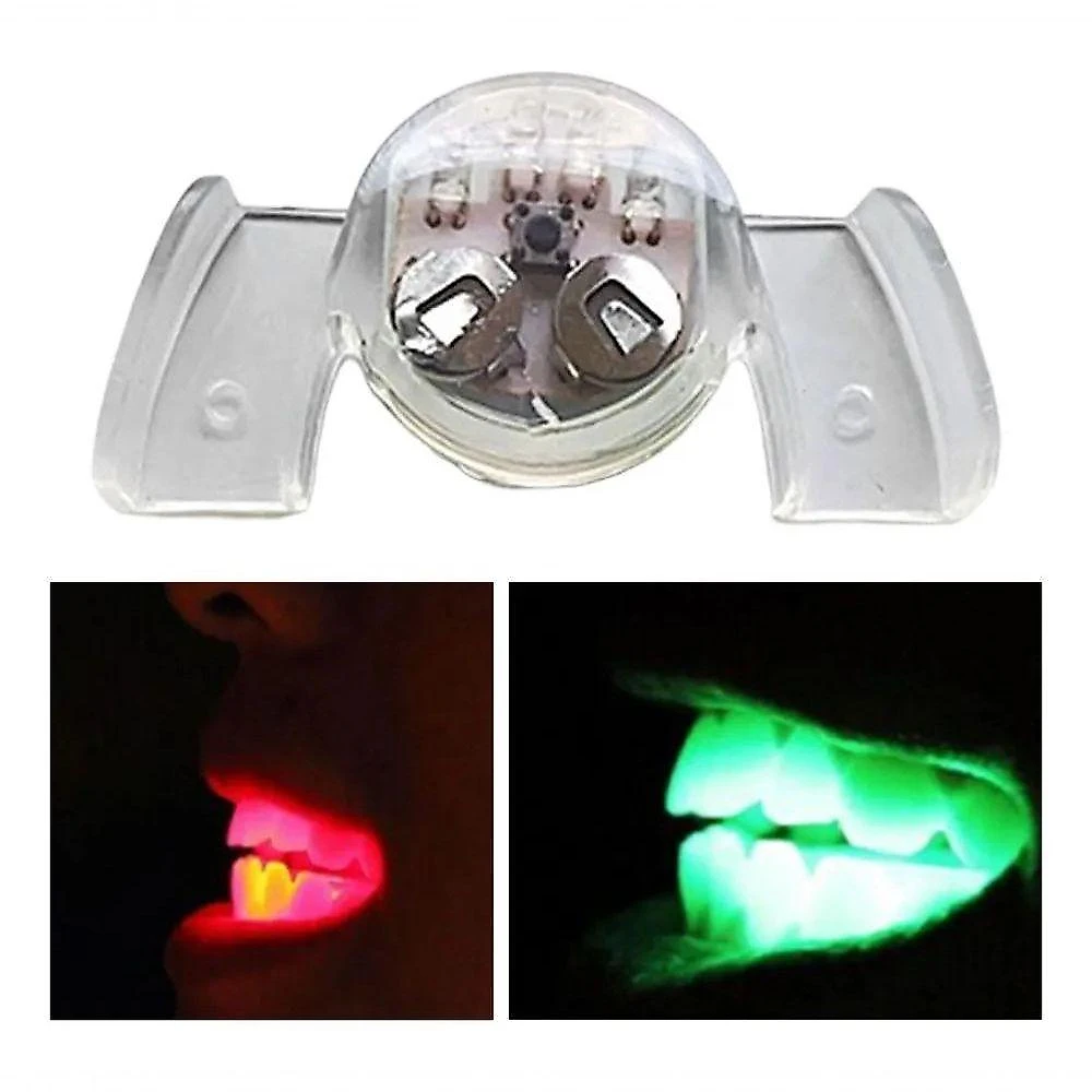 Aparelho de Luz LED Dental Bucal Reaparelho10 Silicone Transparente Multicolorido 6cm 2,8cm