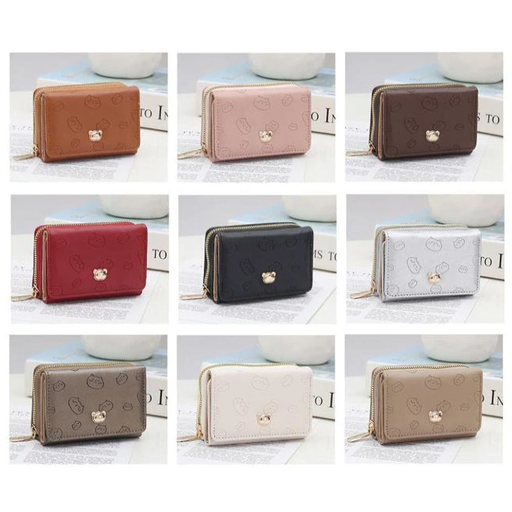 Carteira Feminina Pequena OEM D405 Ling Couro PU 10x2x8cm Cor Aleatório