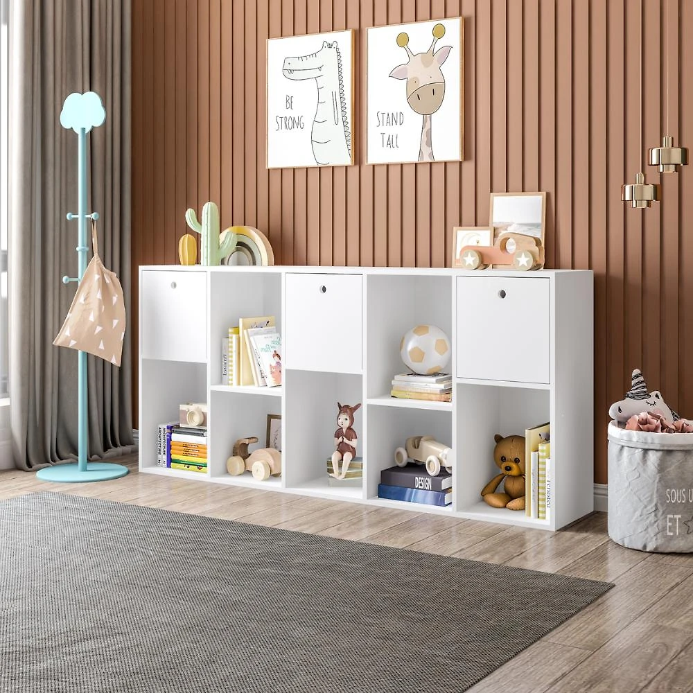 Nicho Organizador Estante Infantil com 3 Caixas 159cm Multimóveis CRRUI-NIO002