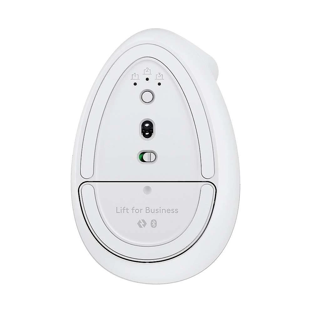 Mouse Sem Fio Logitech Lift, 4000 DPI, 6 Botões, Bluetooth, Ergonômico, USB, Branco - 910-006469