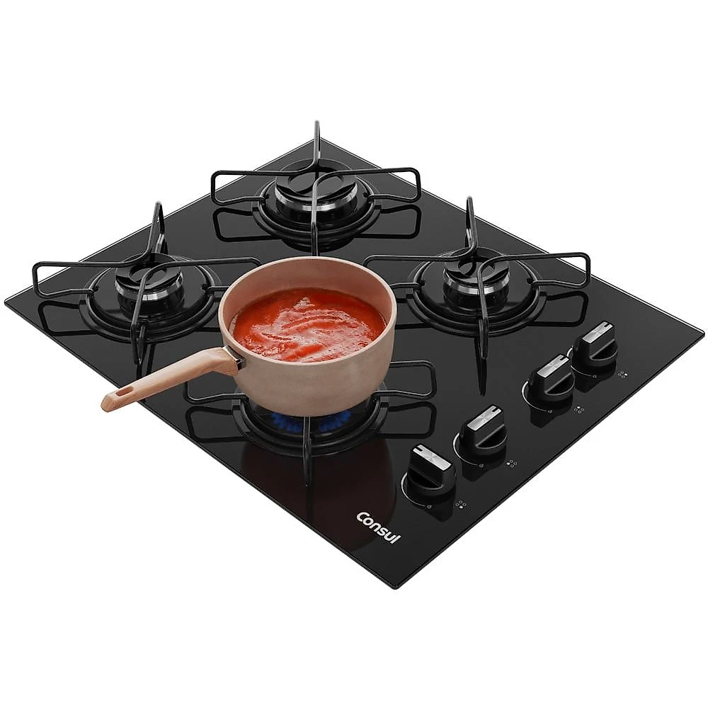 Cooktop 4 Bocas Consul CD060BE Acendimento Super Automático, Preto