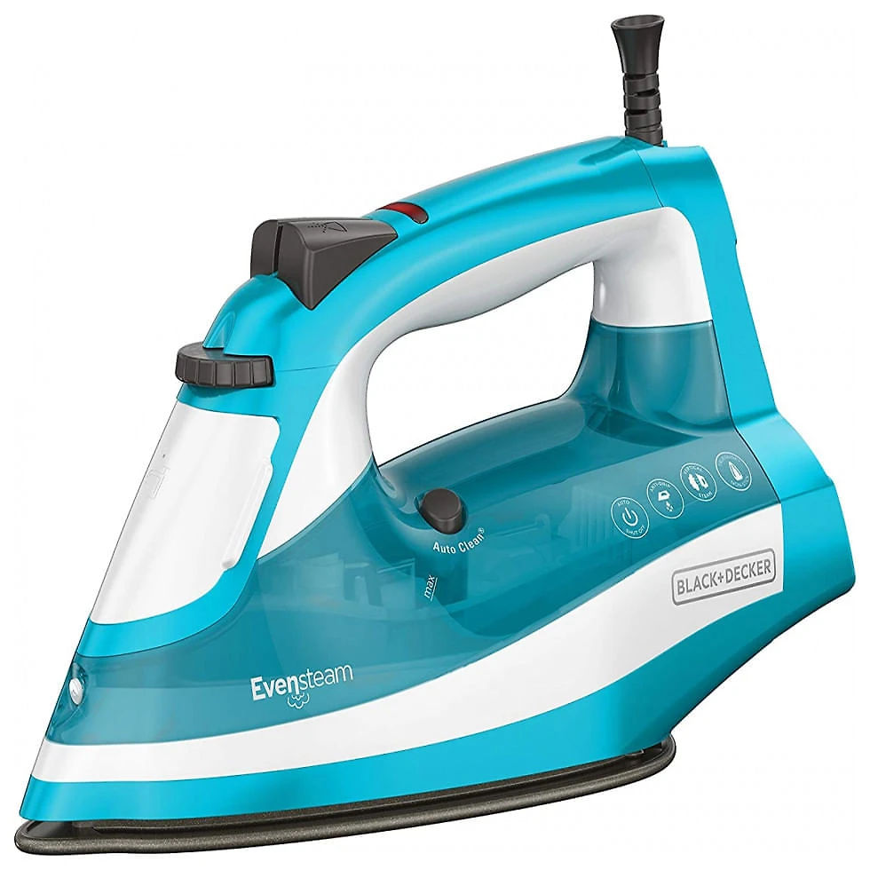 Ferro de Passar a Vapor BLACK DECKER IR16X com Temperatura Ajustável, 110V, Azul