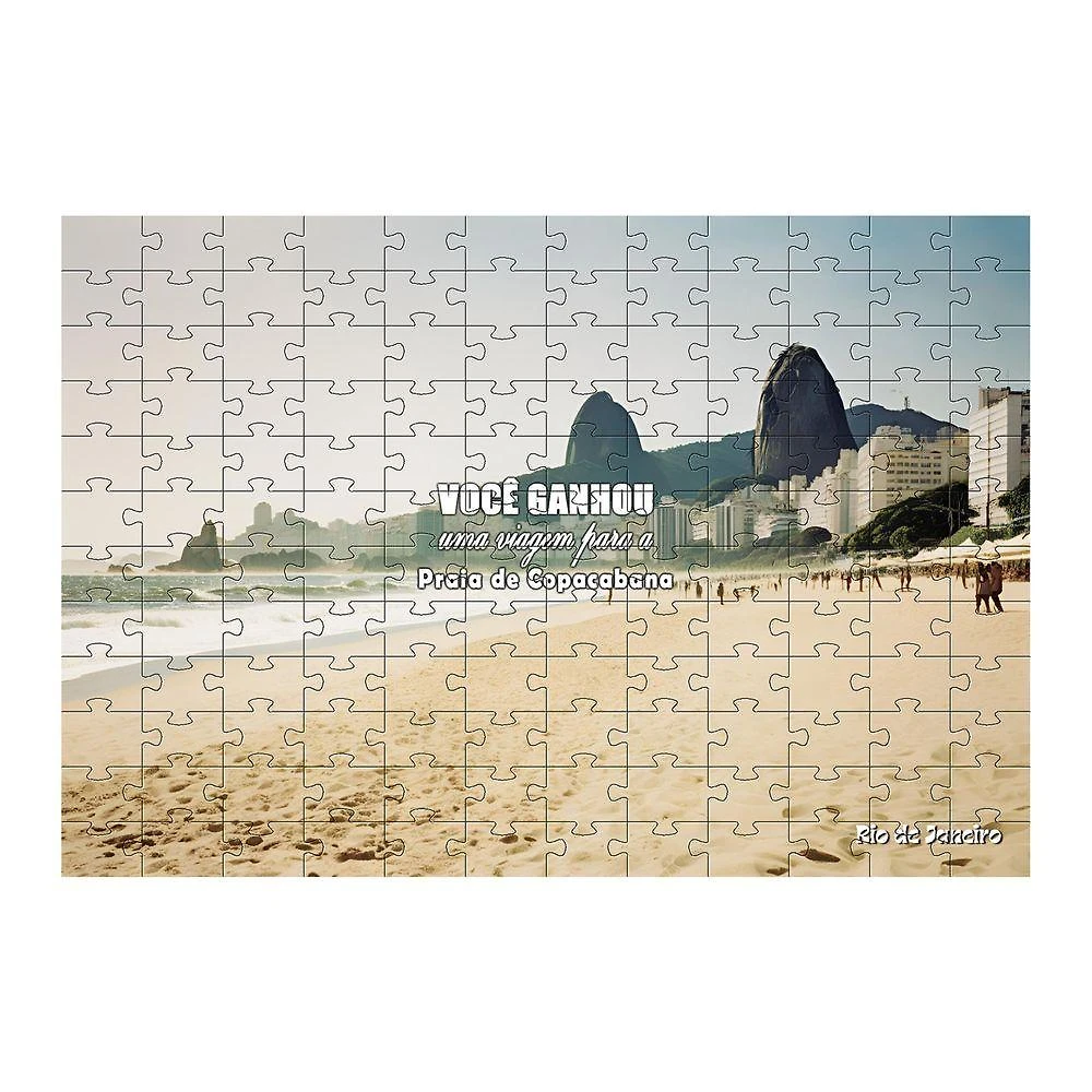 Quebra-cabeça Viagem de Presente Rio de Janeiro 40 Peças de MDF Leve e Compacto Coleção Tea e Amor