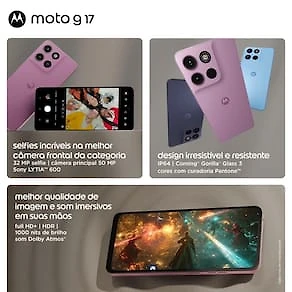 Miniatura Smartphone Motorola Moto G17 Tela 6,7” 128GB 4G Câmera 50MP Evening Blue