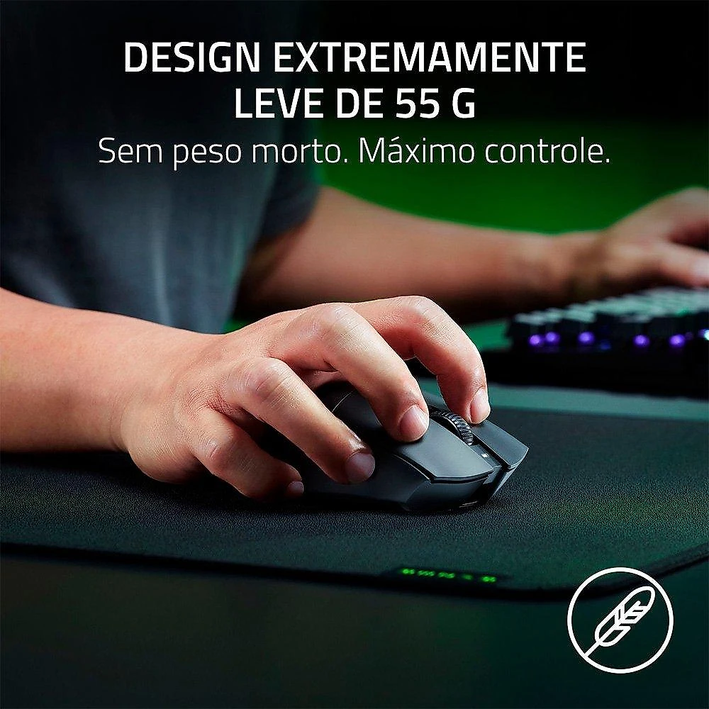 Mouse Gamer Sem Fio Razer DeathAdder V3 HyperSpeed, 30000 DPI, Preto - RZ01-05140100-R3U1