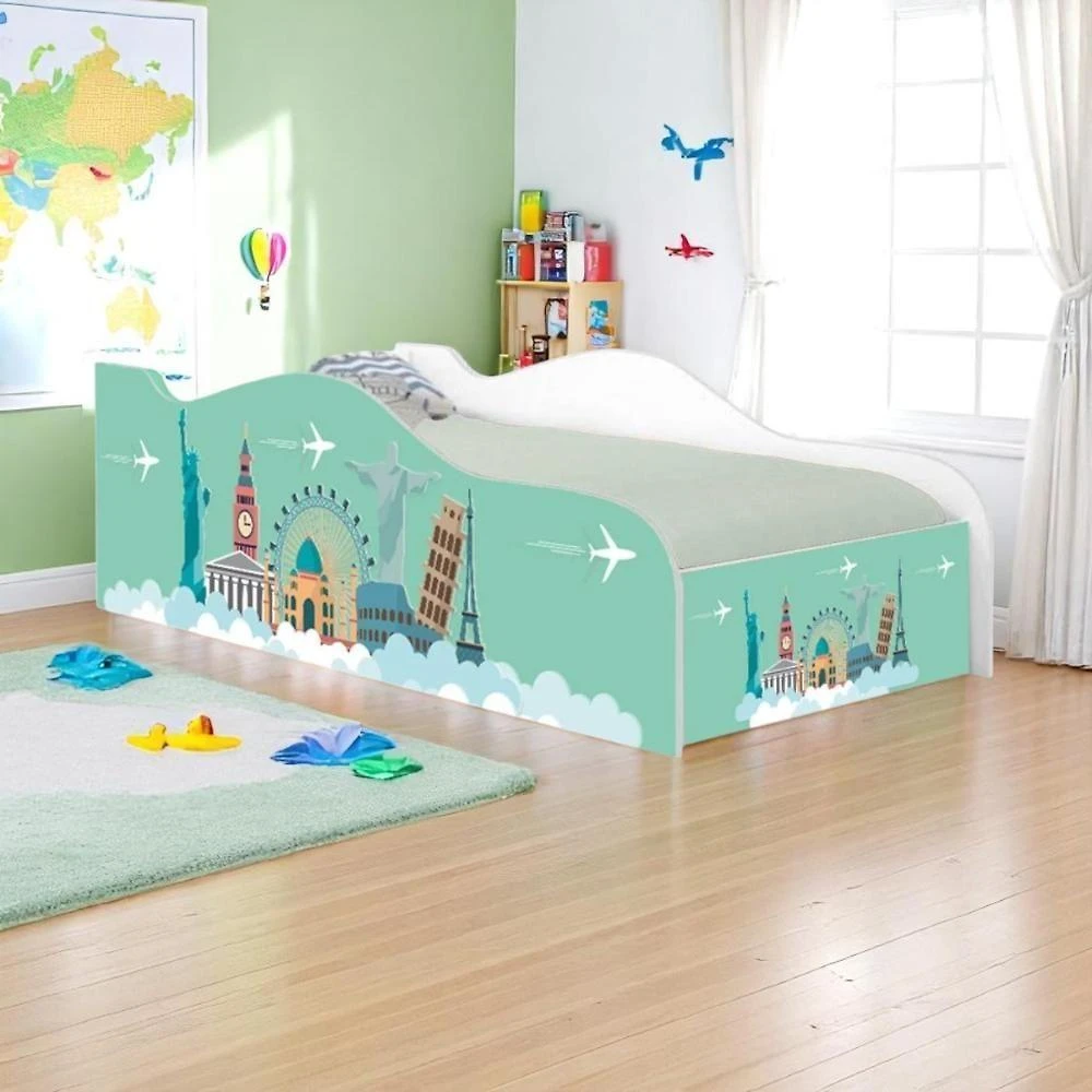 Cama Solteiro Glow Viagem Pelo Mundo Solteiro Com Colchão