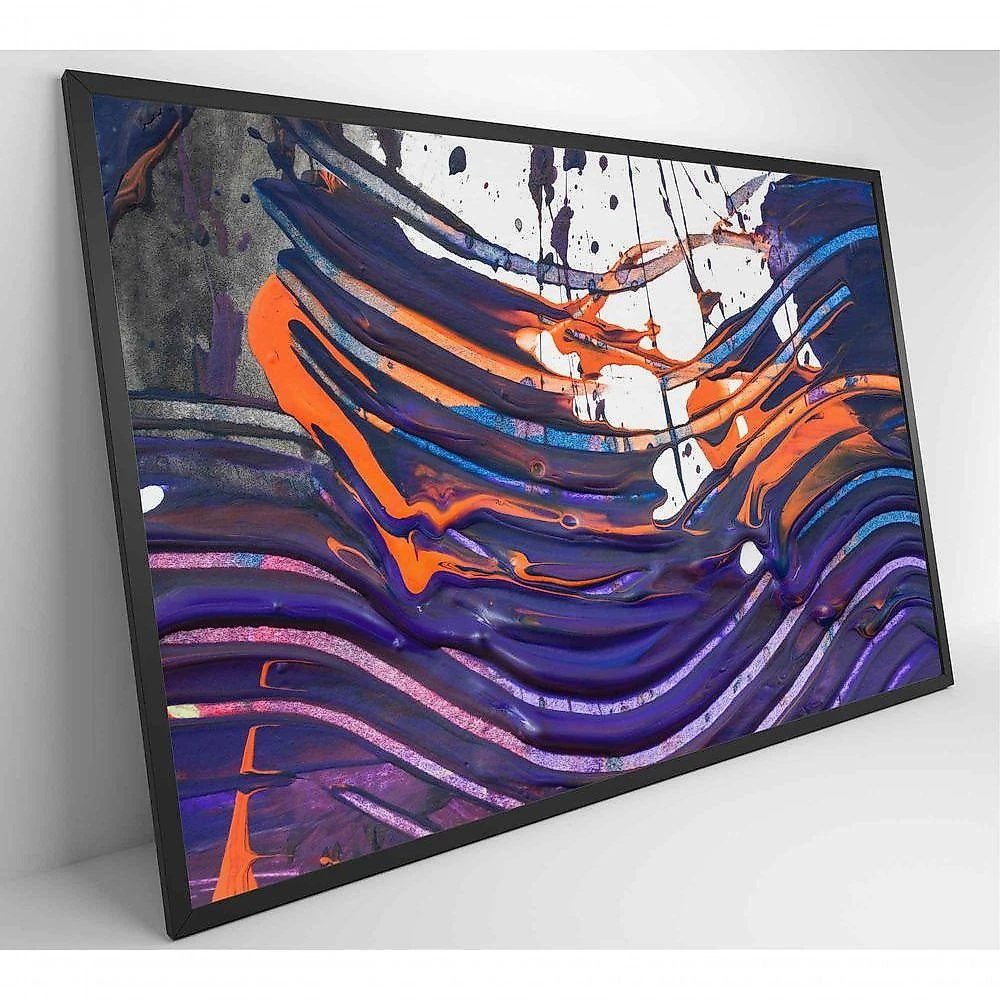 Quadro Pintura Roxo 120x80 Cm Vidro Impresso