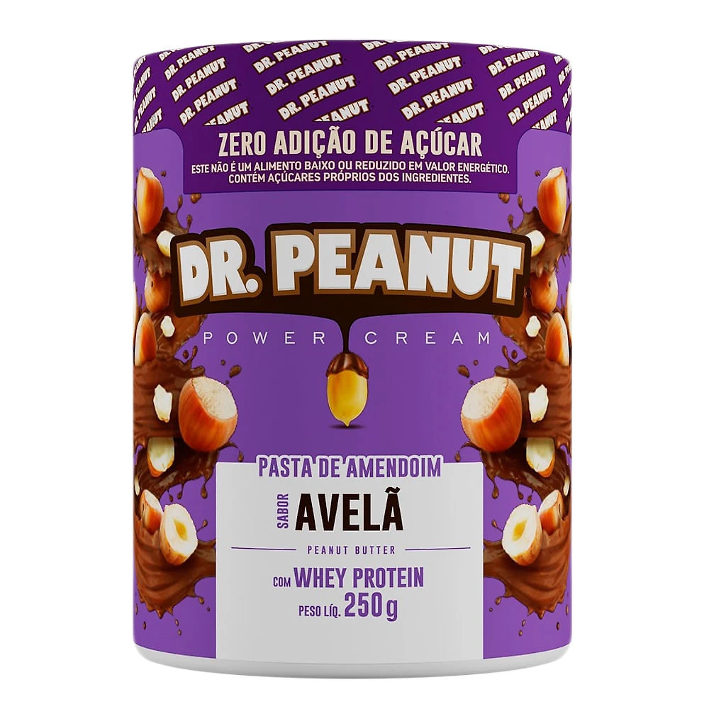 Pasta de Amendoim Dr. Peanut Sabor Avelã com Whey Protein 250g