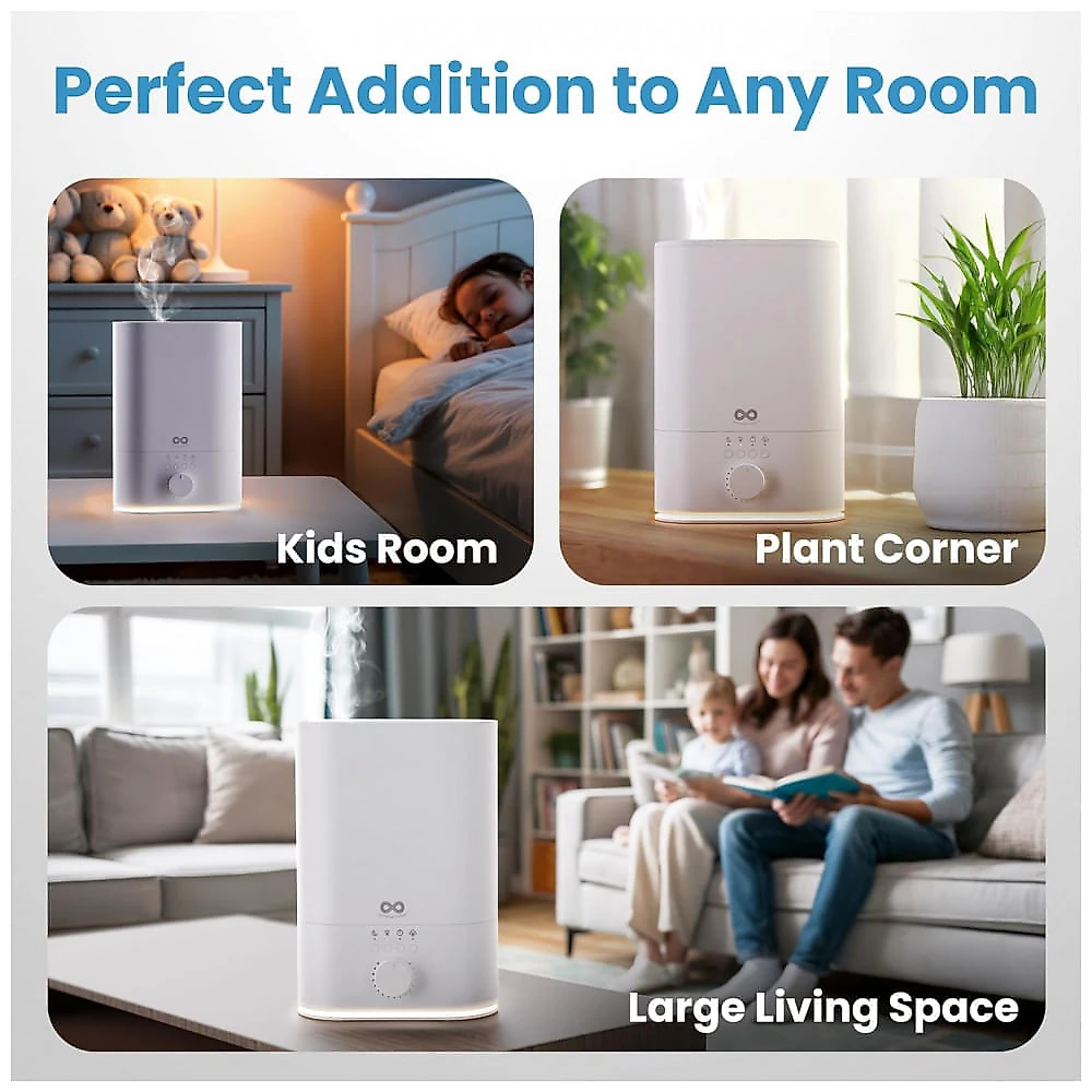 Umidificador Névoa Fria Everlasting Comfort Branco 6L Superior Preenchimento