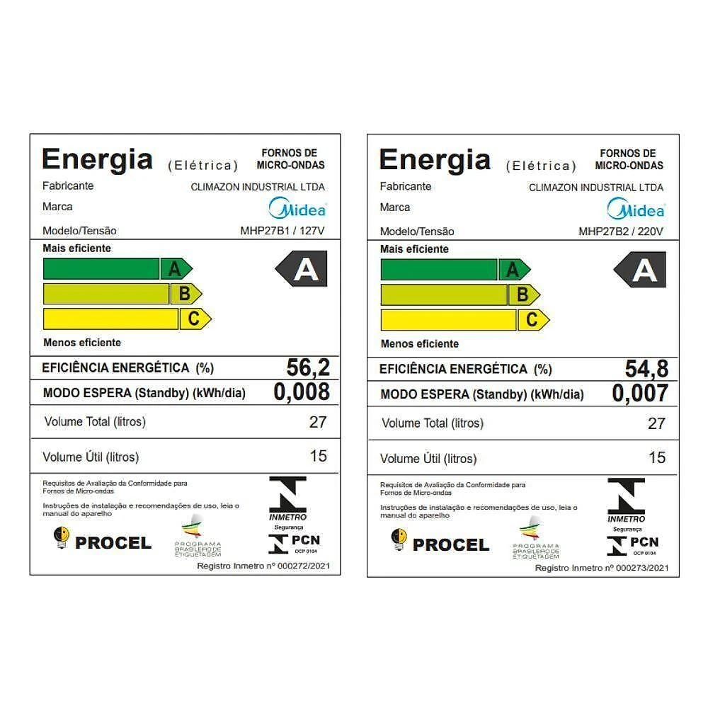Micro-ondas midea 27l mastercook branco 127v (mhp27b1)