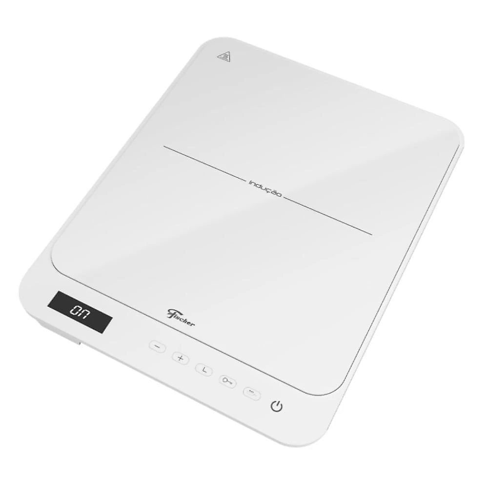 Cooktop de Indução Portátil Fischer 40760110723 1 Boca Touch Screen Branco Bivolt