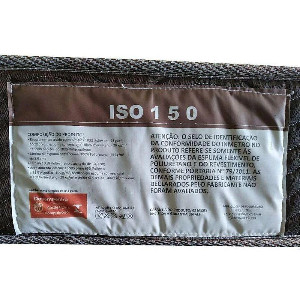 Cama Box Queen: Colchão Ortopédico Ortobom D45 Iso 150 Mega Firme + Base Crc Suede Clean (158x198)
