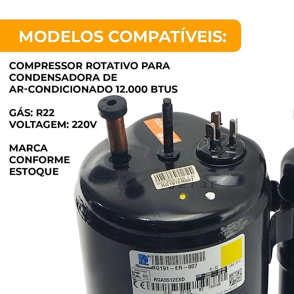 Compressor Rotativo 12.000 Btus R22 220v