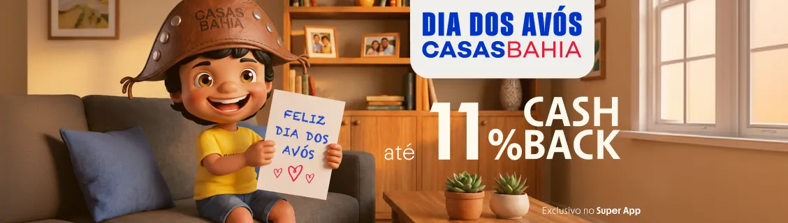 Casas Bahia com até 11% de cashback