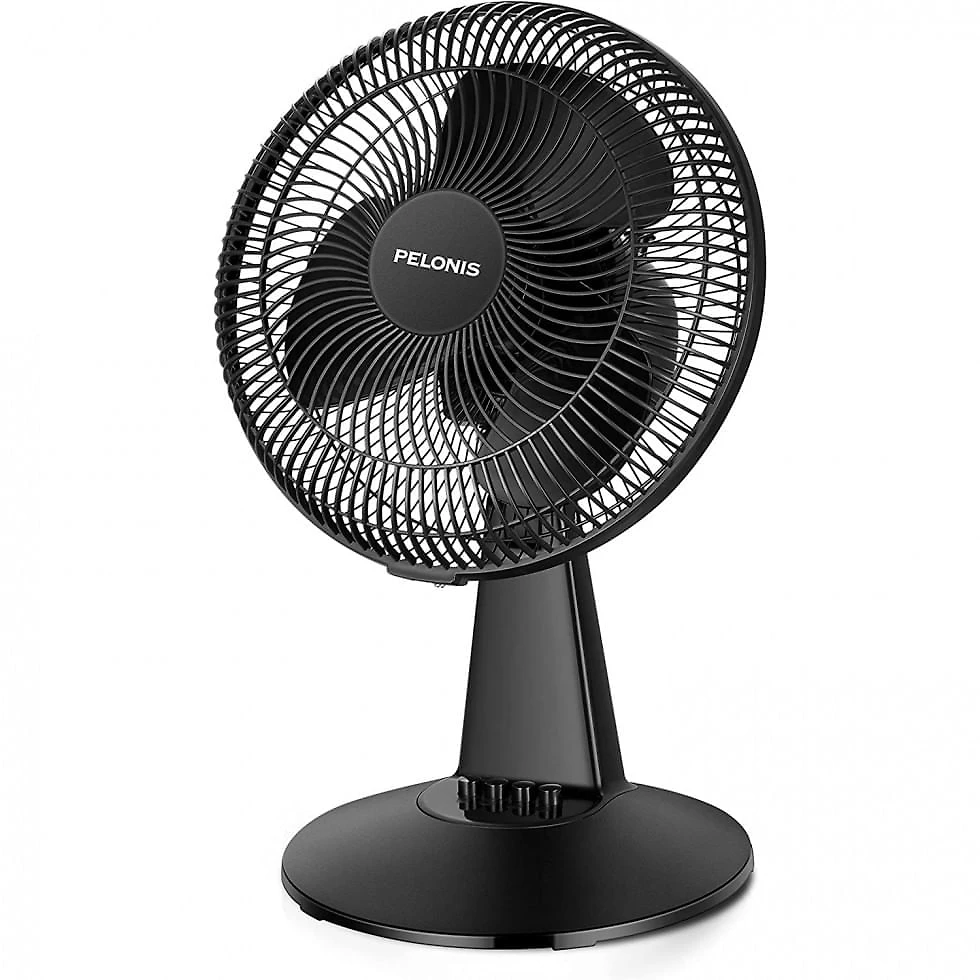 Ventilador de Mesa PF0ABB com 3 Velocidades e Inclinação Ajustável, 110v, PELONIS PF0ABB, Preto