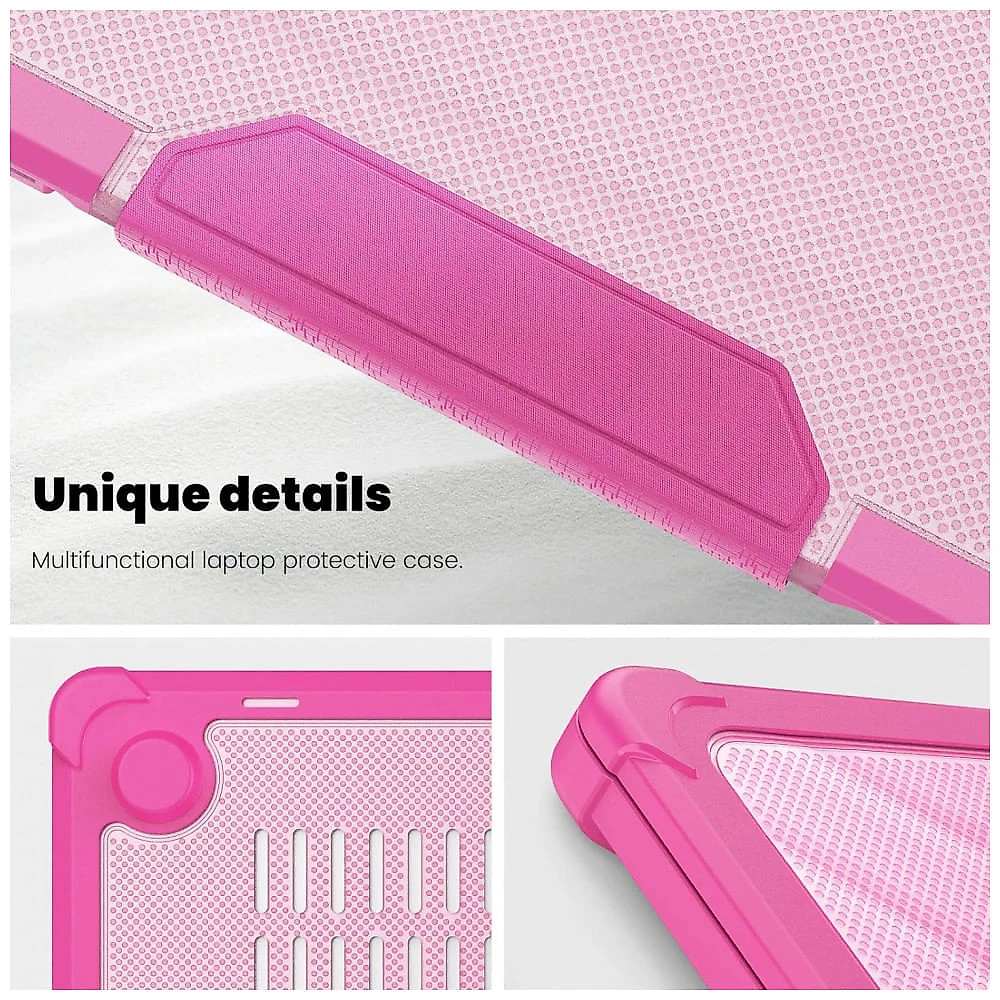 Capa Rígida Antichoque Pink XK para MacBook Air 15″ (2023–2025, Modelos A3241/A3114/A2941, M2/M3/M4) – MEEgoodo