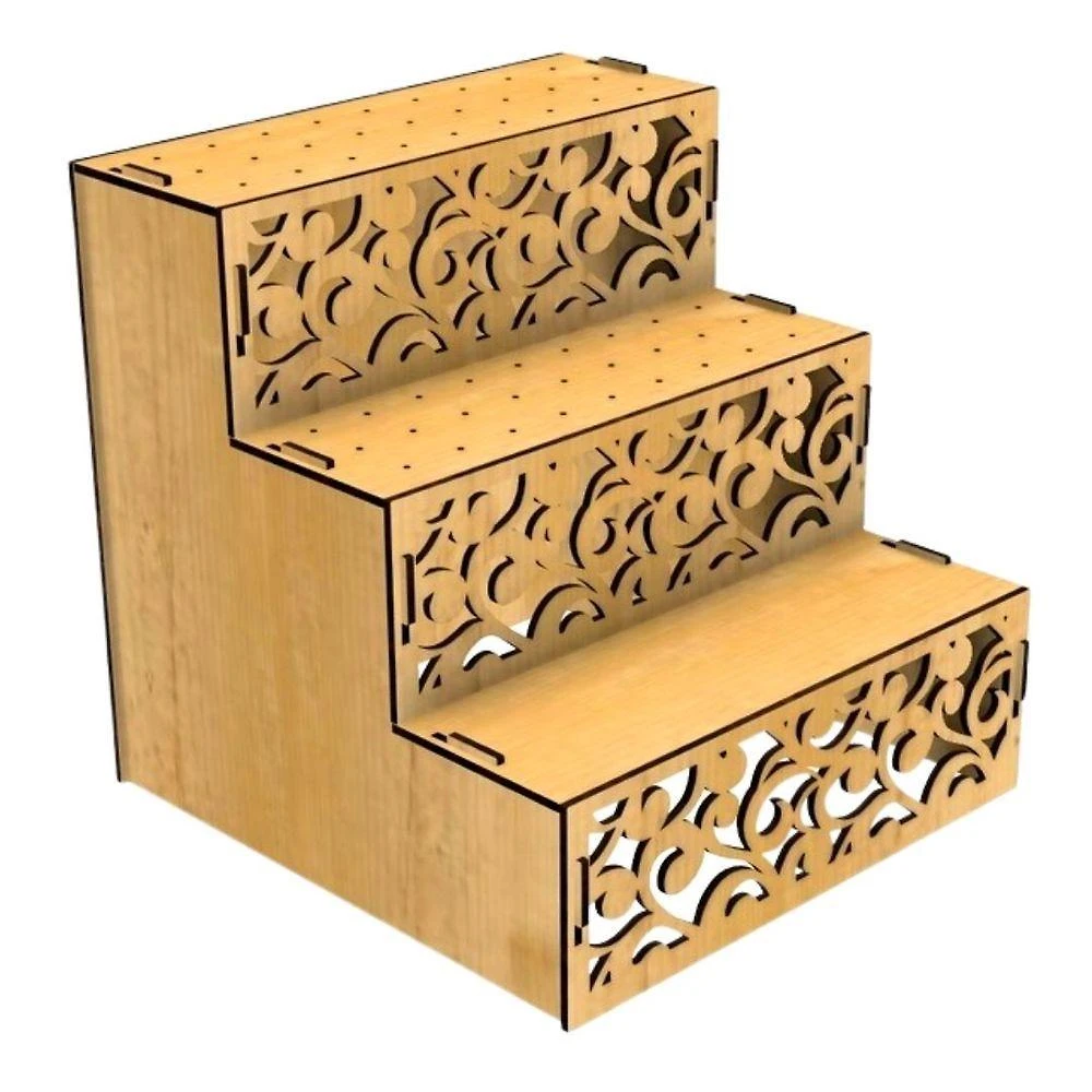 Baleiro Corte a Laser em Mdf Cru 3mm 30cm X 30cm X 30cm Desmontado Lenobre