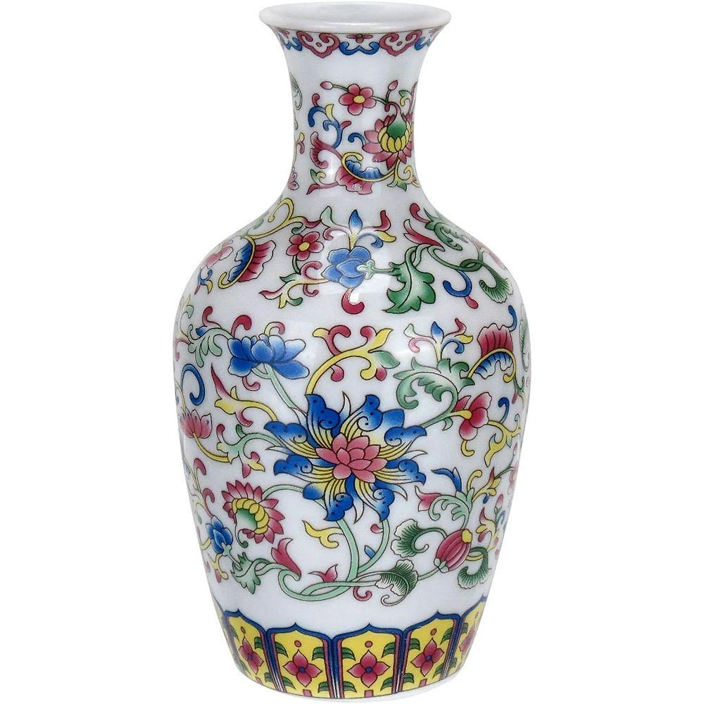 Vaso Decorativo Enfeite Casa Redondo Cerâmica Multicolorido