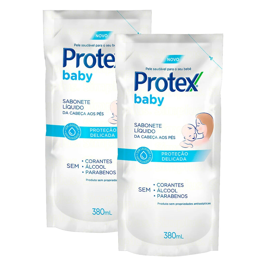 Kit 2X Sabonete Líquido Protex Baby Proteção Delicada Refil 380ml