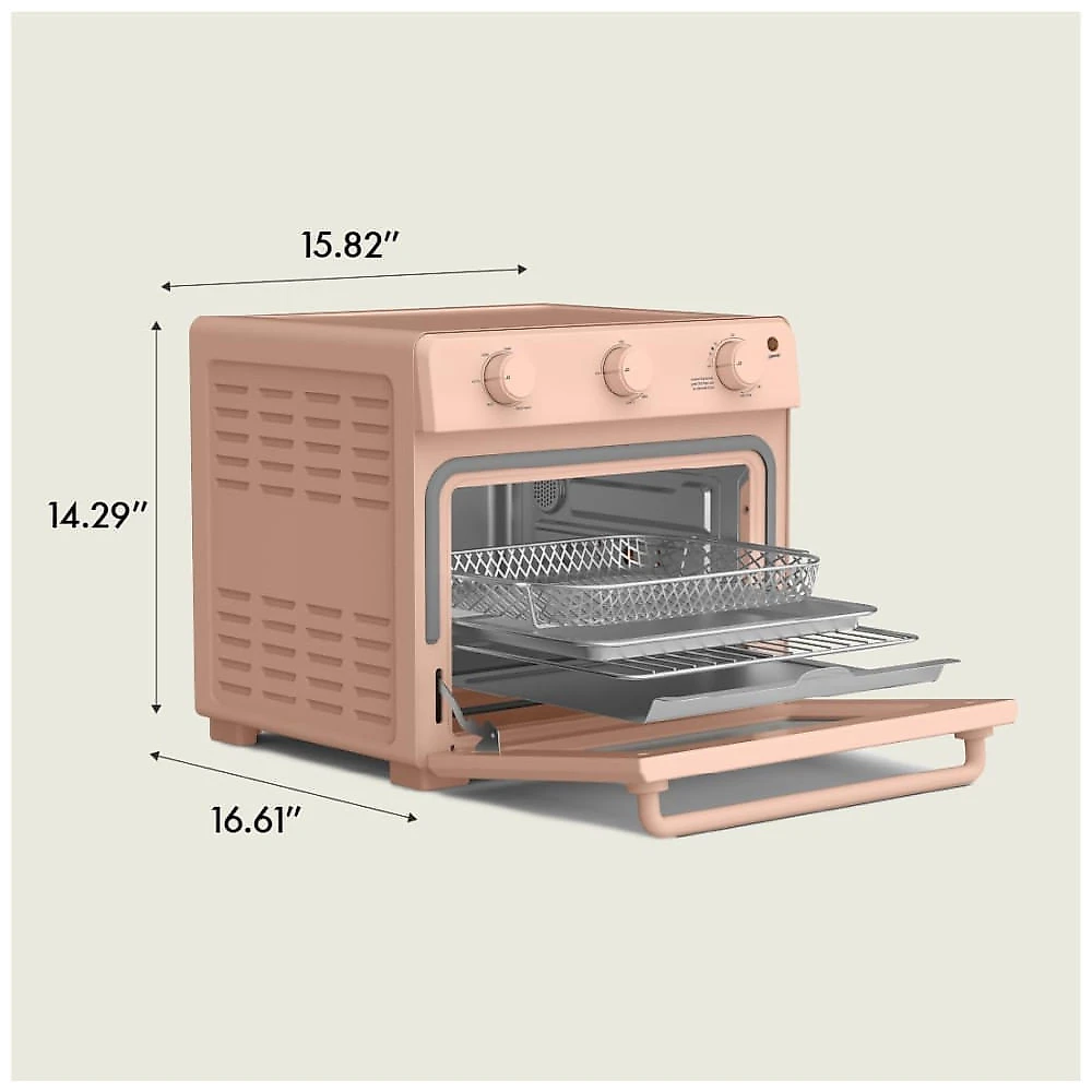 Forno Elétrico 7 em 1 com Capacidade de 23L, Desligamento Automático, Temporizador Audível e 7 Menus Predefinidos, 110V 1700W, Bella, Rosa Pálido 110v