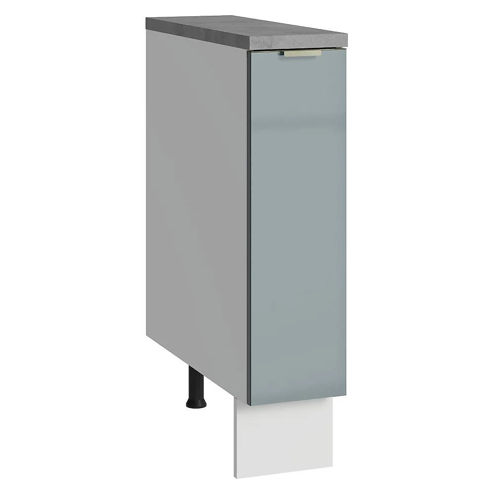 Balcão porta-temperos 20 cm 1 porta branco/cinza lux madesa