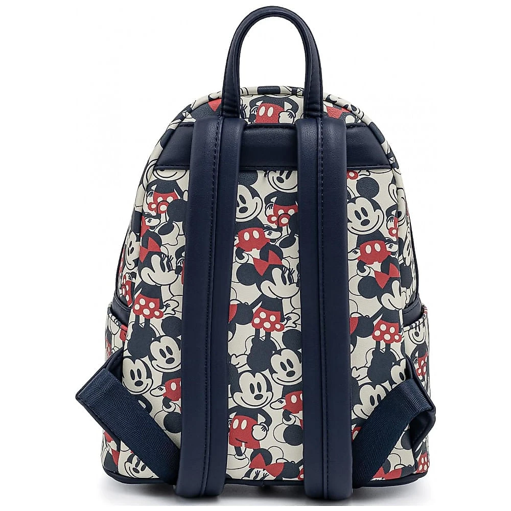 Miniatura Mochila Escolar Infantil Loungefly Disney Minnie Mouse para Crianças a Partir de 3 Anos, Preta
