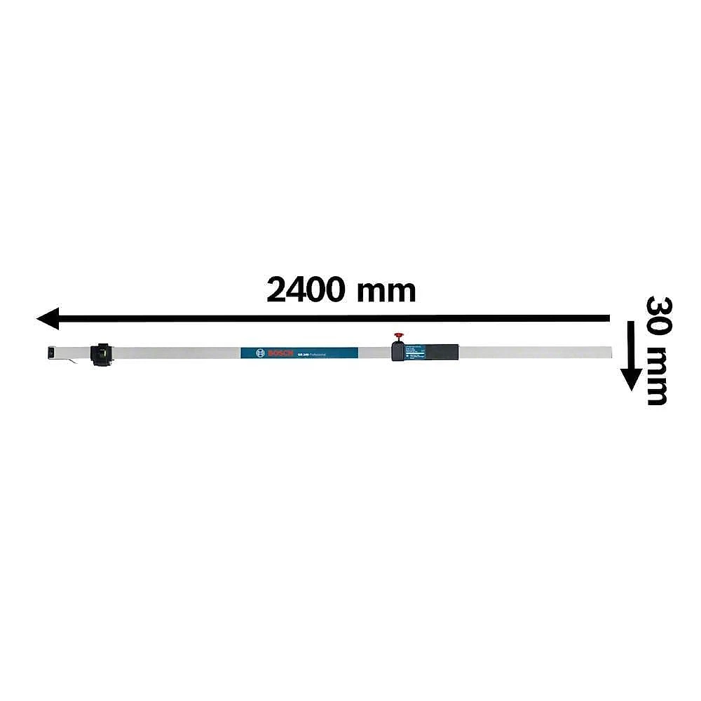 Régua de Medição GR 240 com Alcance Até 240CM e Escala Milimétrica em Alumínio Bosch