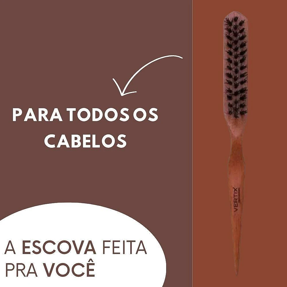 Escova De Acabamento Ideal Para Criação De Penteados E Finalizar Vertix Profissional