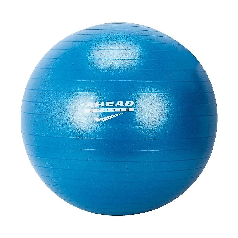 Bola Pilates 65cm - Abdominal Gym Ball Ahead Sports Com Inflador Cor Azul