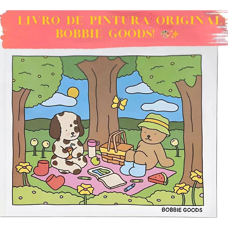 Livro Bloco Colorir Bobbie Goods 50 Desenhos Coloring Book