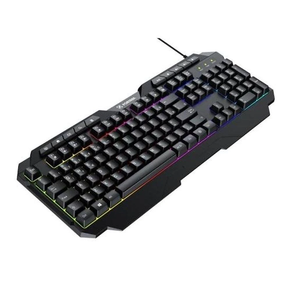 Teclado Gamer Multimidia Fortrek Shortcut para Windows e Mac com Rainbow Preto