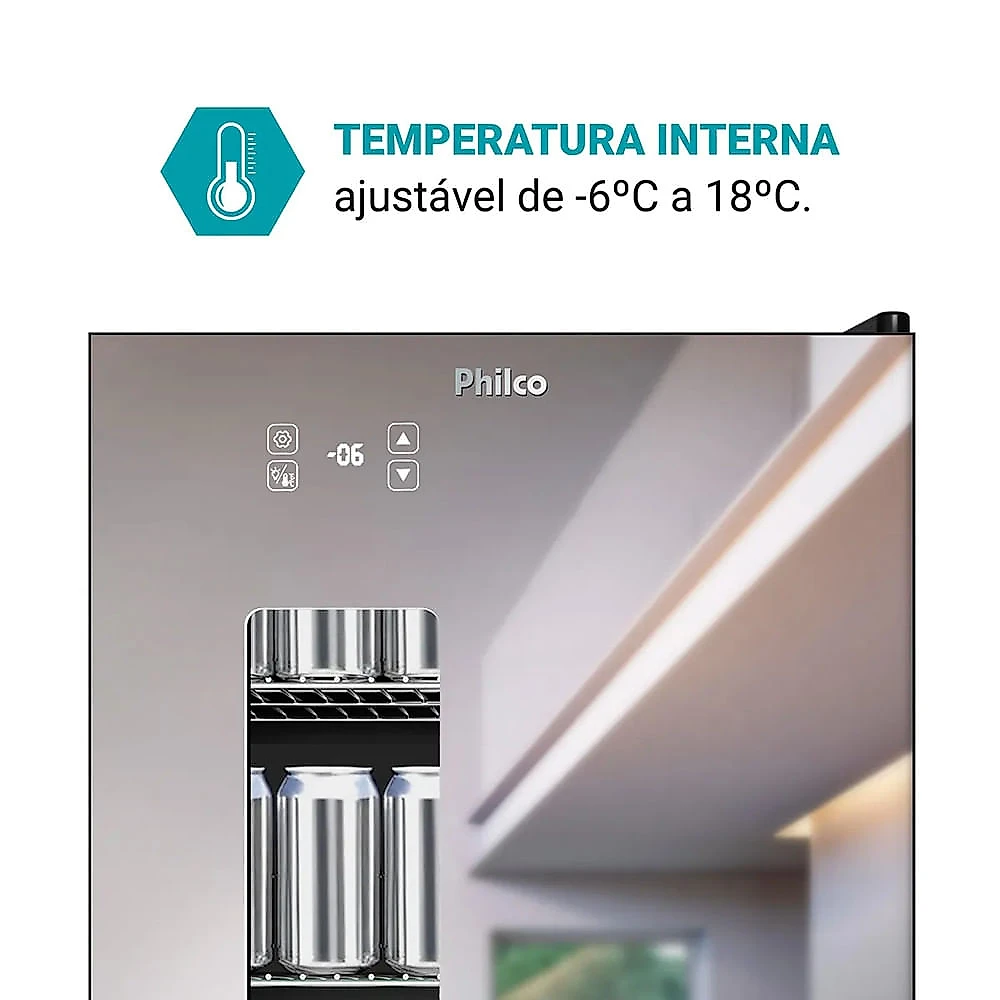 Cervejeira PCV10A 100L 3 em 1 Display Digital Philco 110V