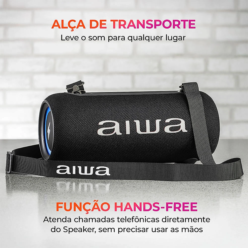 Caixa de Som Speaker AIWA SP-04-LB 40W Bluetooth IPX5 BIVOLT