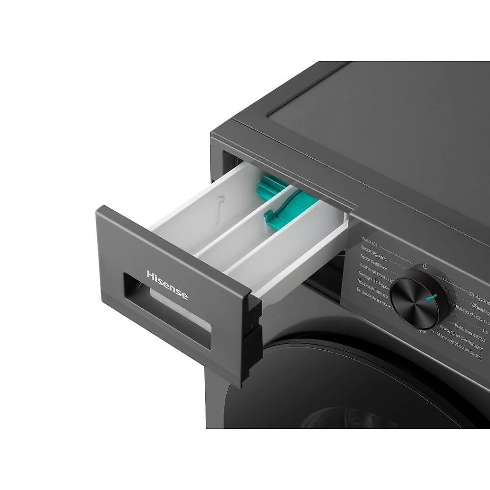 Lava e Seca Hisense Wd1i 11kg 7kg com Vapor Ibubble Antialergico Cinza 110V