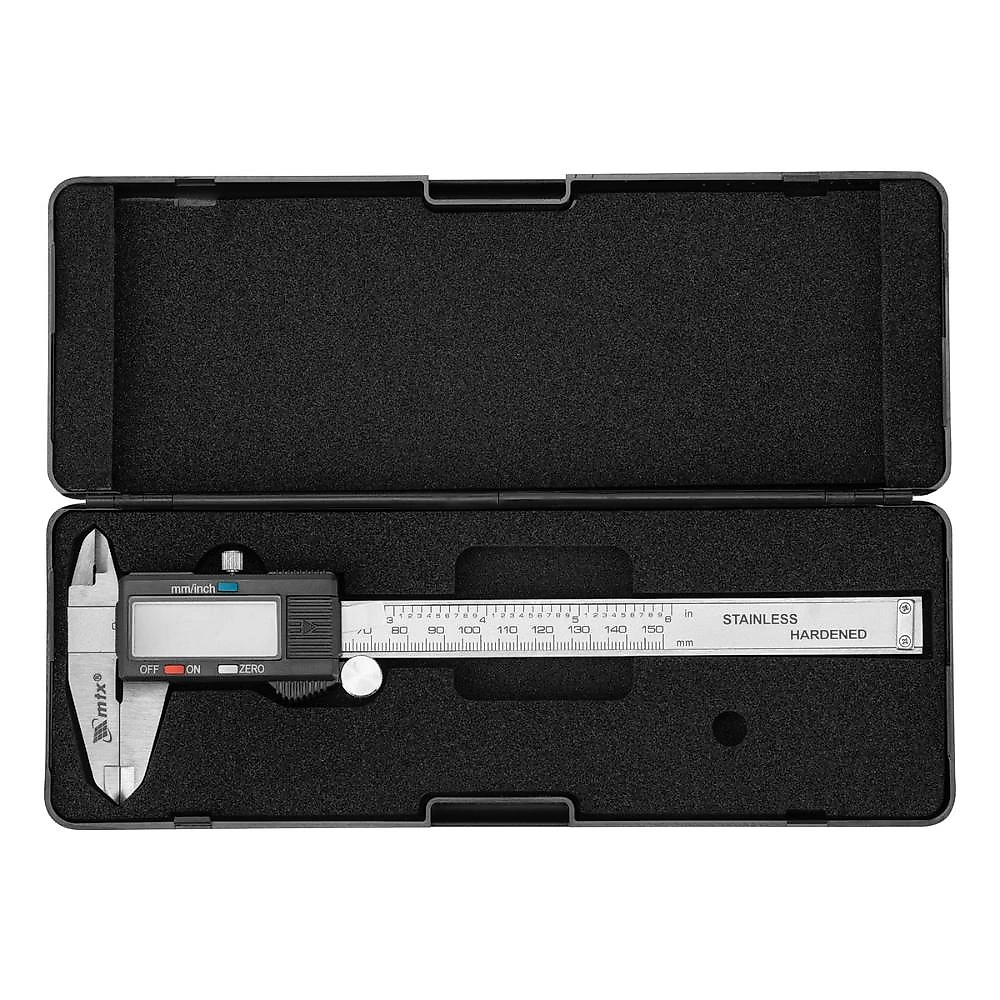 Paquímetro digital 150mm mtx aço inoxidável precisão 0.02mm profundidade