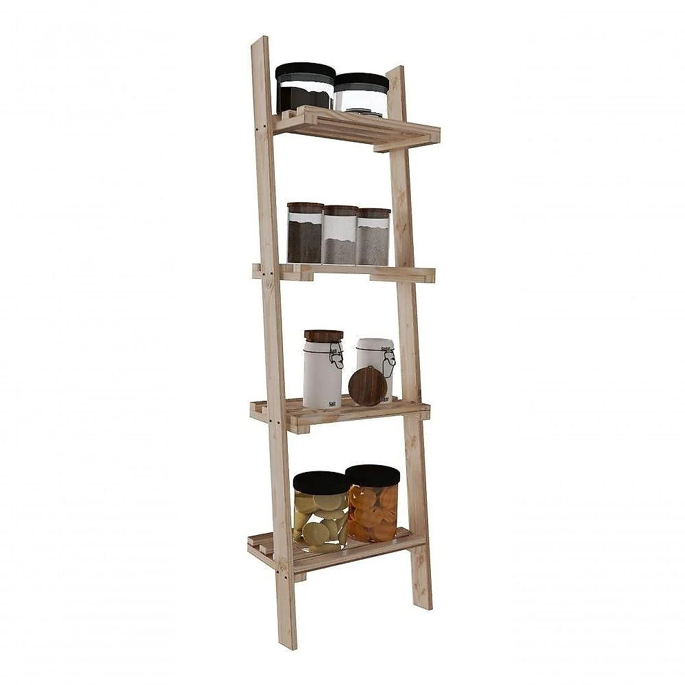Organizador Multiuso Modelo Escada 4 Prateleiras Natural